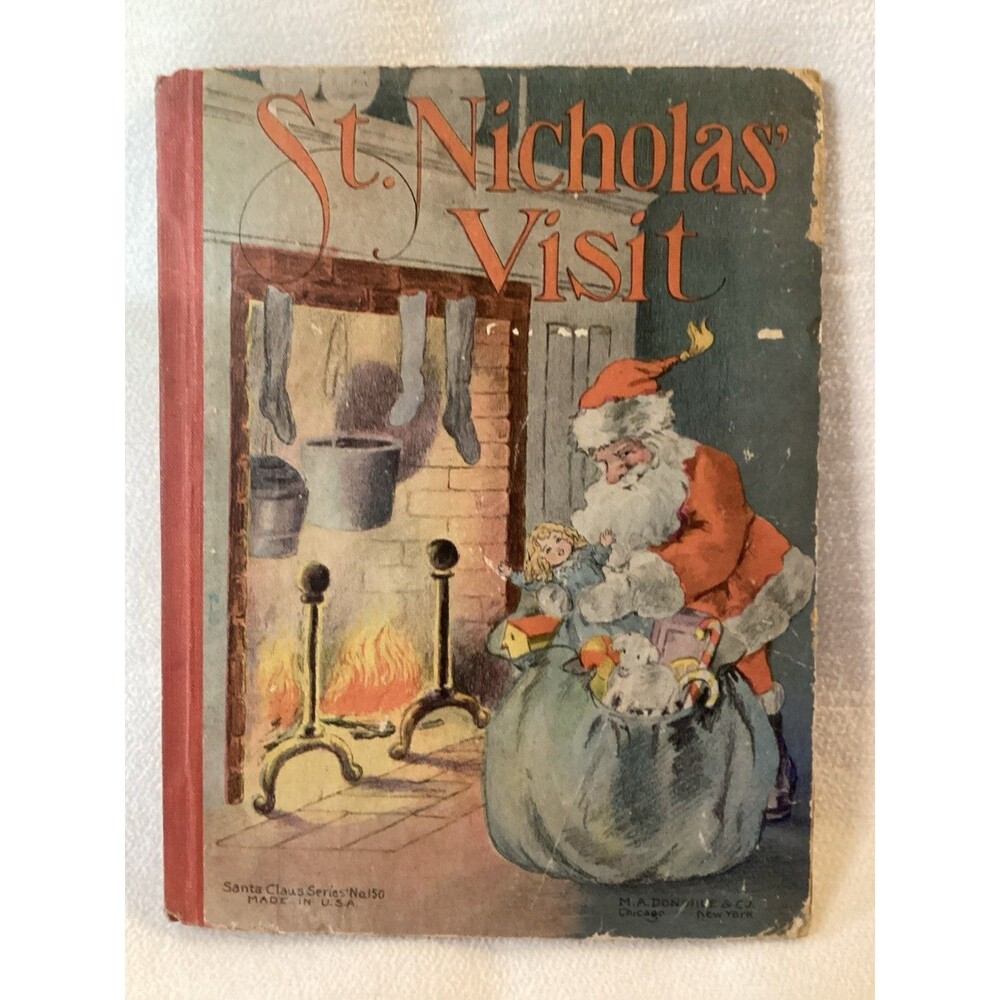 St. Nicolas' Visit Hardback Book Santa Claus Series No. 150 Vintage Made USA